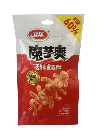 Spicy konjac strip snack