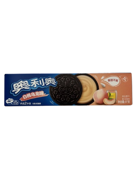 Sandwich Cookie with White Peach and Dragon Fruit