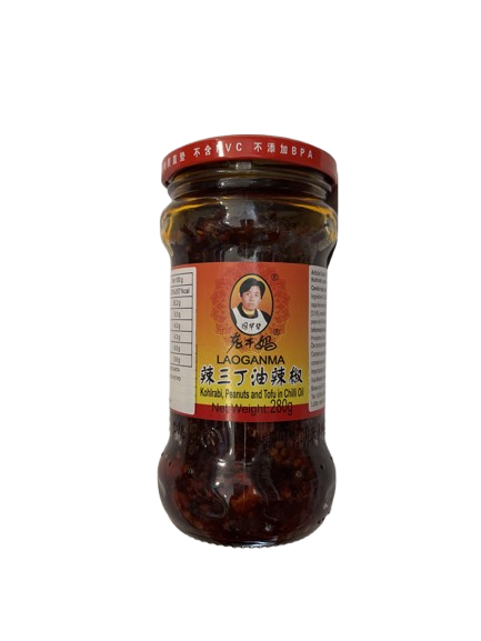 Kohlrabi, Peanuts and Tofu in Chili Oil